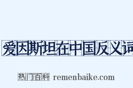 爱因斯坦在中国反义词是什么意思的图片